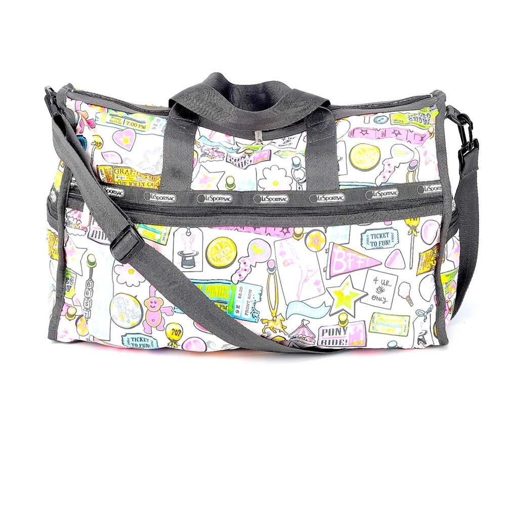 Beautiful and fun Pre-loved designer LeSportsac luggage Weekender Bag.